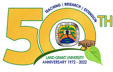 The University of the Virgin Islands 50th Anniversary Land Grant Logo